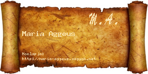 Maria Aggeus névjegykártya